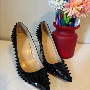 Black Studded Women's Heels